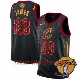 NBA Cleveland Cavaliers Trikot LeBron James 23 2018 NBA Finals Patch Nike Schwarz Swingman - Herren